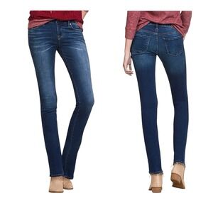 Lucky Brand Women Brooke Straight Jeans Size 4 Blue Mid Rise Slim Fit Ankle New